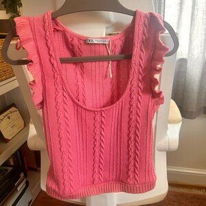 M, Zara, Women’s crochet crop top